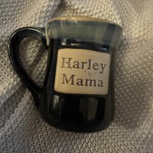 Harley Mama Coffee Mug Pottery Drip Glaze Stoneware 5’